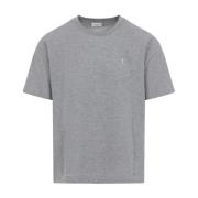 Saint Laurent Cassandre Piqué T-Shirt Gray, Herr