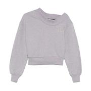 The Attico Stilig Bomulls Sweatshirt för Garderoben Gray, Dam