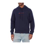 Diesel Urban Hoodie med Tryckta Grafik Blue, Herr