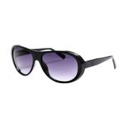 Guess Oval Acetat Solglasögon med UV-skydd Black, Dam