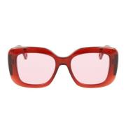 Lanvin Fyrkantiga Acetat Solglasögon Red, Dam