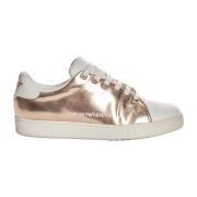 Emporio Armani Modernt Metalliska Sneakers för Kvinnor Yellow, Dam