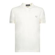 Comme des Garçons Vit Polotröja Klassiskt Logobroderi White, Herr