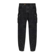 Balmain Cargo style jeans Black, Herr