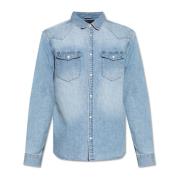 AllSaints Denim Shirt Macgowan Blue, Herr