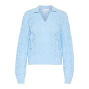 Saint Tropez Blå Polo Pullover Tröja Junasz Blue, Dam