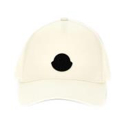 Moncler Vit Baseballkeps med Logotyp Beige, Herr