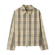 Burberry Vintage Check Bomull Twill Jacka Beige, Herr