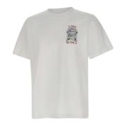 Casablanca Vit Bomull T-shirt med Logotyptryck White, Herr