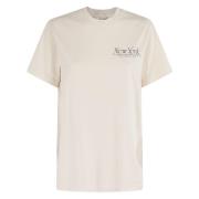 Sporty & Rich Vintage NY T-shirt Beige, Dam