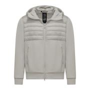 BomBoogie Bimaterial nylon- och stickad jacka med huva Gray, Herr