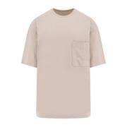 Lemaire Bomull Linne Boxy T-shirt med Ficka Beige, Herr