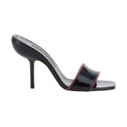 Manolo Blahnik Lackläder Stilettklack Sandaler Black, Dam