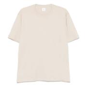 Eleventy Blandad bomull T-shirt Tillverkad i Italien Beige, Herr