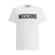 Moschino Monogram Print Bomull T-shirt White, Herr