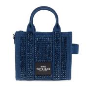 Marc Jacobs Handväska Den Kristall Denim Crossbody Tote Väska Blue, Da...