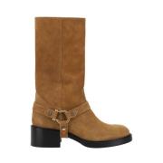 Chloé Mocka Blockklack Ankelboots Brown, Dam