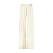 Fabiana Filippi Satin Wide Leg Pants Beige, Dam