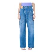 JW Anderson Tvättade arbetskläder jeans Blue, Dam