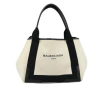 Balenciaga Vintage Pre-owned Canvas handvskor White, Dam