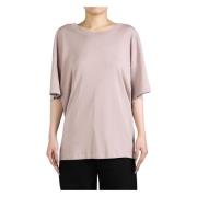 Lemaire Lila Ice Ribbad T-shirt Pink, Dam