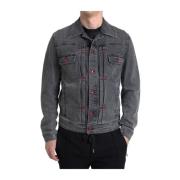 Dolce & Gabbana Elegant grå denimjacka Gray, Herr