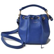 Yves Saint Laurent Vintage Pre-owned Laeder handvskor Blue, Dam