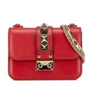 Valentino Vintage Pre-owned Laeder crossbodyvskor Red, Dam