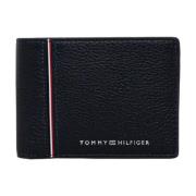 Tommy Hilfiger Svart läder Bifold Korthållare Black, Herr