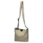 Valentino Vintage Pre-owned Laeder handvskor Beige, Dam