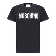 Moschino Mönstrad Logotyp T-shirt Black, Herr