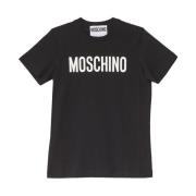 Moschino Klassisk Svart Bomull Kortärmad T-shirt Black, Dam