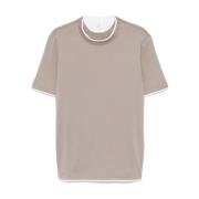 Brunello Cucinelli Mäns Crew Neck T-shirt Gray, Herr