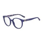 Love Moschino Blå Acetatramar Glasögon för Kvinnor Blue, Dam