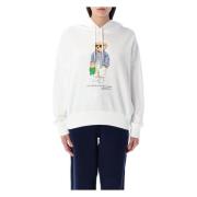 Ralph Lauren Polo Bear Fleece Hoodie White, Dam