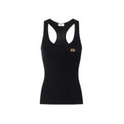 Elisabetta Franchi Svart tanktopp med racerback Black, Dam