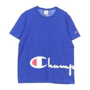 Champion Blå Crewneck T-shirt för män Blue, Herr