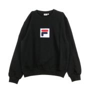 Fila Svart Crewneck Sweatshirt för Män Black, Herr