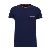 Fendi Blå T-shirt med orange detaljer Blue, Herr