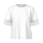 Marc Cain Spetsärm T-shirt White, Dam