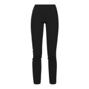 Liviana Conti Ankellånga tekniska leggings med overlocksömmar Black, D...