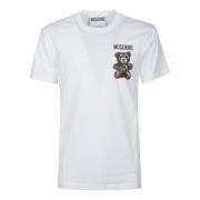 Moschino Söt Teddybjörn Grafisk T-shirt White, Herr