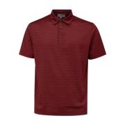 Canali Burgundy kortärmad polotröja Red, Herr