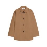 Max Mara Elegant bomullsskjorta med knappstängning Beige, Dam