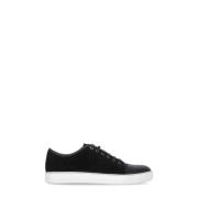 Lanvin Svarta Mocka Sneakers Black, Herr