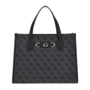 Guess Izzy Tote Axelväska Svart 4G Logo Black, Dam