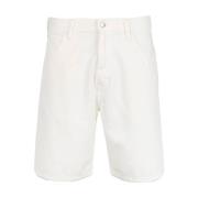 Edwin Denim Shorts med Bältesögla White, Herr