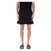 Moncler Krinklad nylon badshorts med dragsko Black, Herr