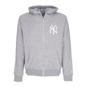 New Era NY Yankees Zip Hoodie Heather Graphite Gray, Herr