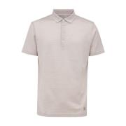 Corneliani Polo med korta ärmar och slim fit Beige, Herr